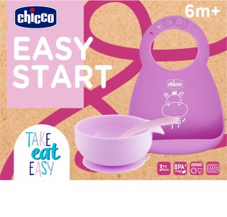 Chicco Easy Start 6m+ etetőszett gyermekeknek Pink