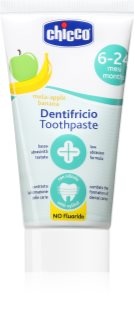 Chicco Fluoride-Free Toothpaste 6-24m pastă de dinți fără fluor pentru copii Apple-Banana 50 ml