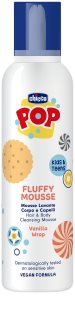 Chicco POP Fluffy Mousse Hair and Body hab testre és hajra Vanilla wrap 200 ml