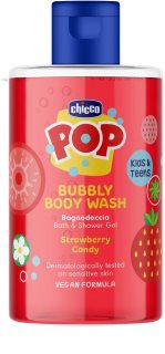 Chicco Pop Bubbly Body Wash tusoló- és fürdőgél gyermekeknek Strawberry Candy 300 ml