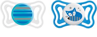 Chicco Physio Light 6-16m suzetă Boy-Strips/Fox 2 buc