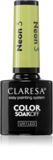 Claresa SoakOff UV/LED Color Neon geelikynsilakka sävy 5 5 g