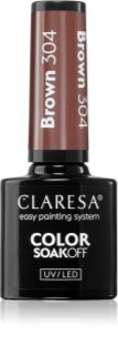 Claresa SoakOff UV/LED Color Brown gel nail polish shade 304 5 g