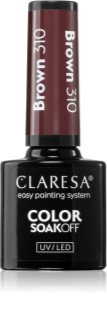 Claresa SoakOff UV/LED Color Brown gelový lak na nehty