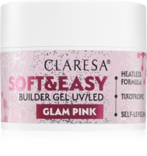 Claresa Soft&Easy Builder Gel żel podkładowy do paznokci odcień Glam Pink 45 g