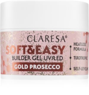 Claresa Soft&Easy Builder Gel żel podkładowy do paznokci odcień Gold Prosecco 45 g