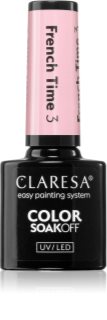 Claresa SoakOff UV/LED Color French Time gel nail polish for UV/LED hardening
