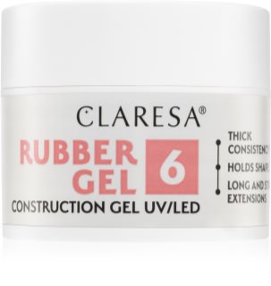 Claresa Rubber Gel Construction Gel UV/LED Gel för nagellacksförlängning Skugga 06 12 g
