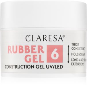 Claresa Rubber Gel Construction Gel UV/LED gel laca para a extensão da unha tom 06 45 g