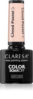 Claresa SoakOff UV/LED Color Cloud Pastel gelinis nagų lakas, stingstantis UV / LED lempos šviesoje atspalvis 5 5 g