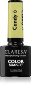 Claresa SoakOff UV/LED Color Candy verniz de gel para unhas tom 6 5 g