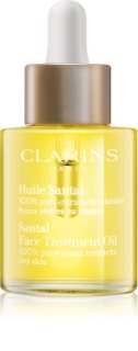 Clarins Santal Face Treatment Oil huile apaisante régénératrice pour peaux sèches 30 ml