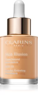Clarins Skin Illusion Natural Hydrating Foundation világosító hidratáló make-up SPF 15 árnyalat 107 Beige 30 ml