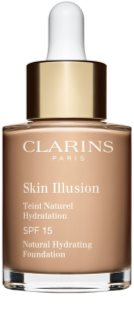 Clarins Skin Illusion Natural Hydrating Foundation világosító hidratáló make-up SPF 15 árnyalat 108W Sand 30 ml