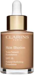 Clarins Skin Illusion Natural Hydrating Foundation világosító hidratáló make-up SPF 15 árnyalat 108,5W Cashew 30 ml