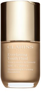 Clarins Everlasting Youth Fluid Foundation élénkítő make-up SPF 15 árnyalat 101 Linen 30 ml