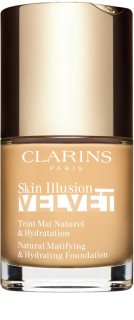 Clarins Skin Illusion Velvet mattító folyékony alapozó tápláló hatással árnyalat 101W 30 ml