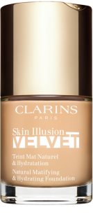 Clarins Skin Illusion Velvet vloeibare foundation met matte finish met Voedende Werking