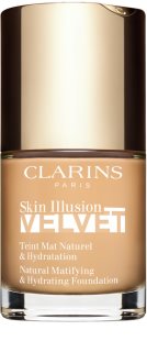Clarins Skin Illusion Velvet podkład w płynie z matowym wykończeniem o działaniu odżywczym