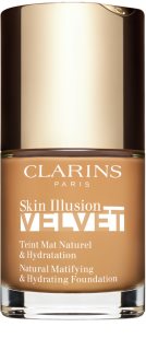 Clarins Skin Illusion Velvet mattító folyékony alapozó tápláló hatással árnyalat 114N 30 ml