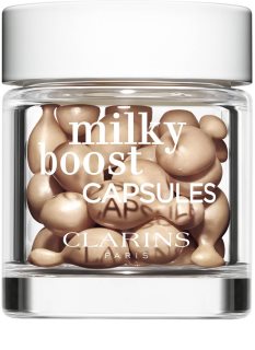 Clarins Milky Boost Capsules озаряващ фон дьо тен капсули