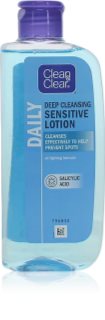 Clean & Clear Daily mélyen tisztító arcápoló víz az érzékeny arcbőrre 200 ml