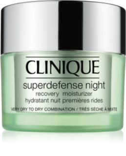 Clinique Superdefense™ Night Recovery Moisturizer Feuchtigkeitsspendende Nachtcreme gegen die ersten Anzeichen von Hautalterung 50 ml