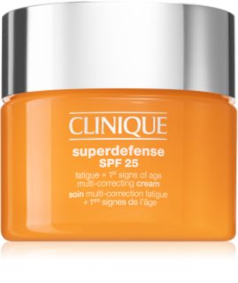 Clinique Superdefense™ SPF 25 Fatigue + 1st Signs Of Age Multi-Correcting Cream krém az öregedés első jelei ellen száraz és kombinált bőrre