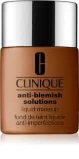 Clinique Anti-Blemish Solutions™ Liquid Makeup fedő hatású alapozó az aknéra hajlamos zsíros bőrre árnyalat WN 122 CLOVE 30 ml
