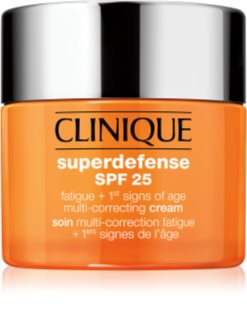 Clinique Superdefense™ SPF 25 Fatigue + 1st Signs Of Age Multi-Correcting Cream Crème tegen eerste Tekens van Veroudering voor Droge en Gemengde Huid