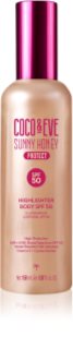 Coco & Eve Sunny Honey Highlighter Body SPF50 sérum protector con efecto iluminador SPF 50 150 ml