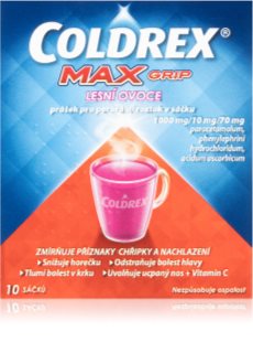 Coldrex Coldrex MAXGRIP Lesní ovoce 1000 mg/10 mg/70 mg prášek pro perorální roztok při chřipce a nachlazení