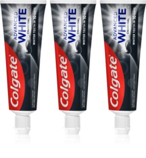 Colgate Advanced White Charcoal whitening toothpaste with activated charcoal 3x75 ml