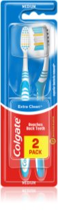 Colgate Extra Clean Medium escovas de dentes média 2 un.