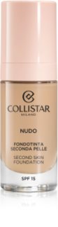 Collistar NUDO Second Skin Foundation SPF 15 posvjetljujući hidratantni puder s pomlađujućim učinkom