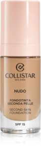 Collistar NUDO Second Skin Foundation SPF 15 posvjetljujući hidratantni puder s pomlađujućim učinkom