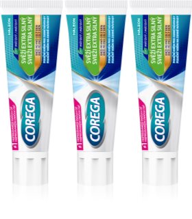 Corega Fresh Extra Strong crema fissante per protesi dentarie 3x40 g