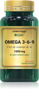 Cosmo Pharm Omega 3-6-9 ulei de seminte (1000 mg) capsule pentru susținerea circulației sanguine și a funcțiilor cognitive 60 caps.
