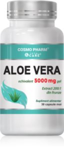 Cosmo Pharm Aloe vera extract 25 mg capsule pentru detoxifierea organismului, susținerea imunității și frumusețea tenului, a părului și a unghiilor 30 caps.