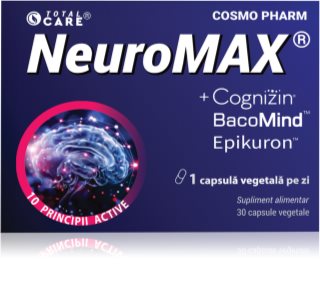 Cosmo Pharm Neuromax + Cognizin capsule pentru menținerea energiei și a capacității cognitive 30 caps.