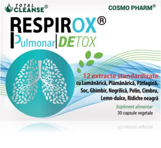 Cosmo Pharm Respirox Pulmonar Detox capsule pentru susținerea sănătății căilor respiratorii 30 caps.