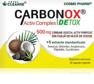Cosmo Pharm Carbonox Activ Complex Detox capsule pentru reglarea gazelor intestinale 30 caps.
