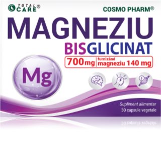 Cosmo Pharm Magneziu Bisglicinat 700 mg capsule pentru suplimentarea eficientă a aportului de magneziu 30 caps.