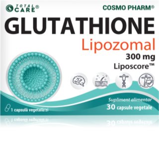 Cosmo Pharm Glutathione lipozomal 300 mg capsule favorizează detoxifierea organismului 30 caps.