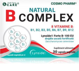 Cosmo Pharm B complex natural capsule în sprijinul sistemului imunitar 30 caps.