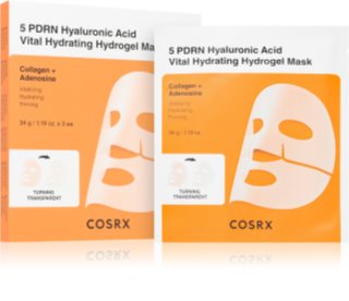 Cosrx 5 PDRN Hyaluronic Acid Vital Hydrating Hydrogel Mask masque hydrogel intense pour une peau lumineuse et lisse 34 g