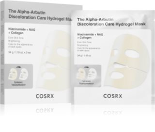 Cosrx The Alpha-Arbutin Discoloration Care hydrogel mask to even out skin tone 3x34 g