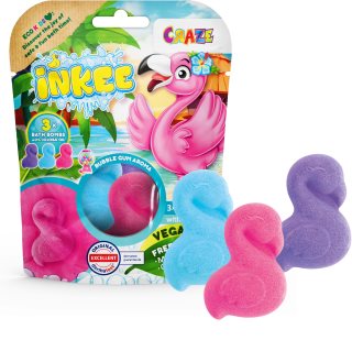 Craze INKEE Flamingo Bath Bomb for children 3x55 g
