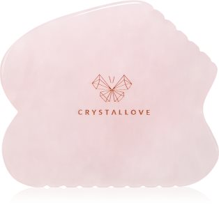 Crystallove Rose Quartz Contour Gua Sha accesorio para masaje para el rostro 1 ud
