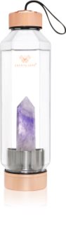 Crystallove Crystal Water Bottle стъклена бутилка за вода Hexagon-Clear Quartz 650 мл.